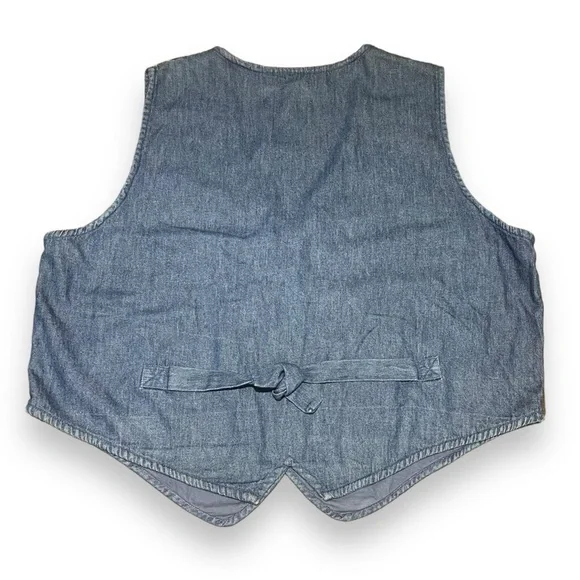 Vintage New Identity Patchwork Denim Vest Size 2X - Picture 2 of 7